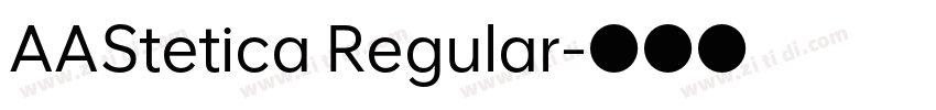 AAStetica Regular字体转换